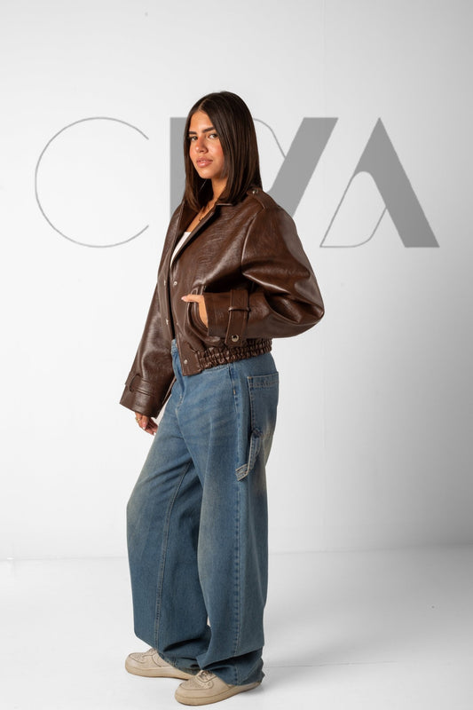 Vintage leather Jacket - Brown - CIVA