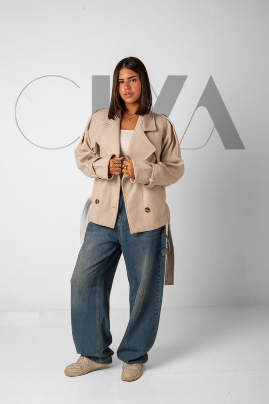 Cropped jacket - Beige - CIVA