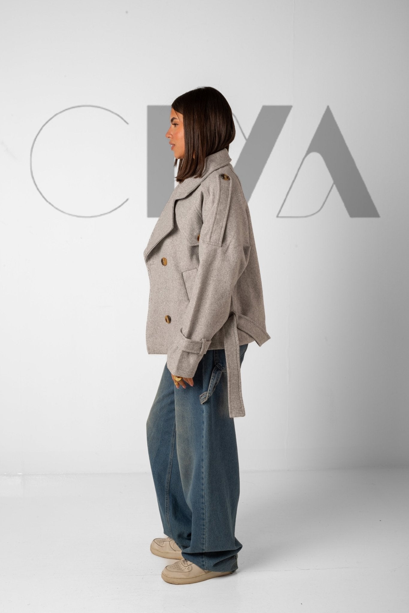 Cropped jacket - Grey - CIVA