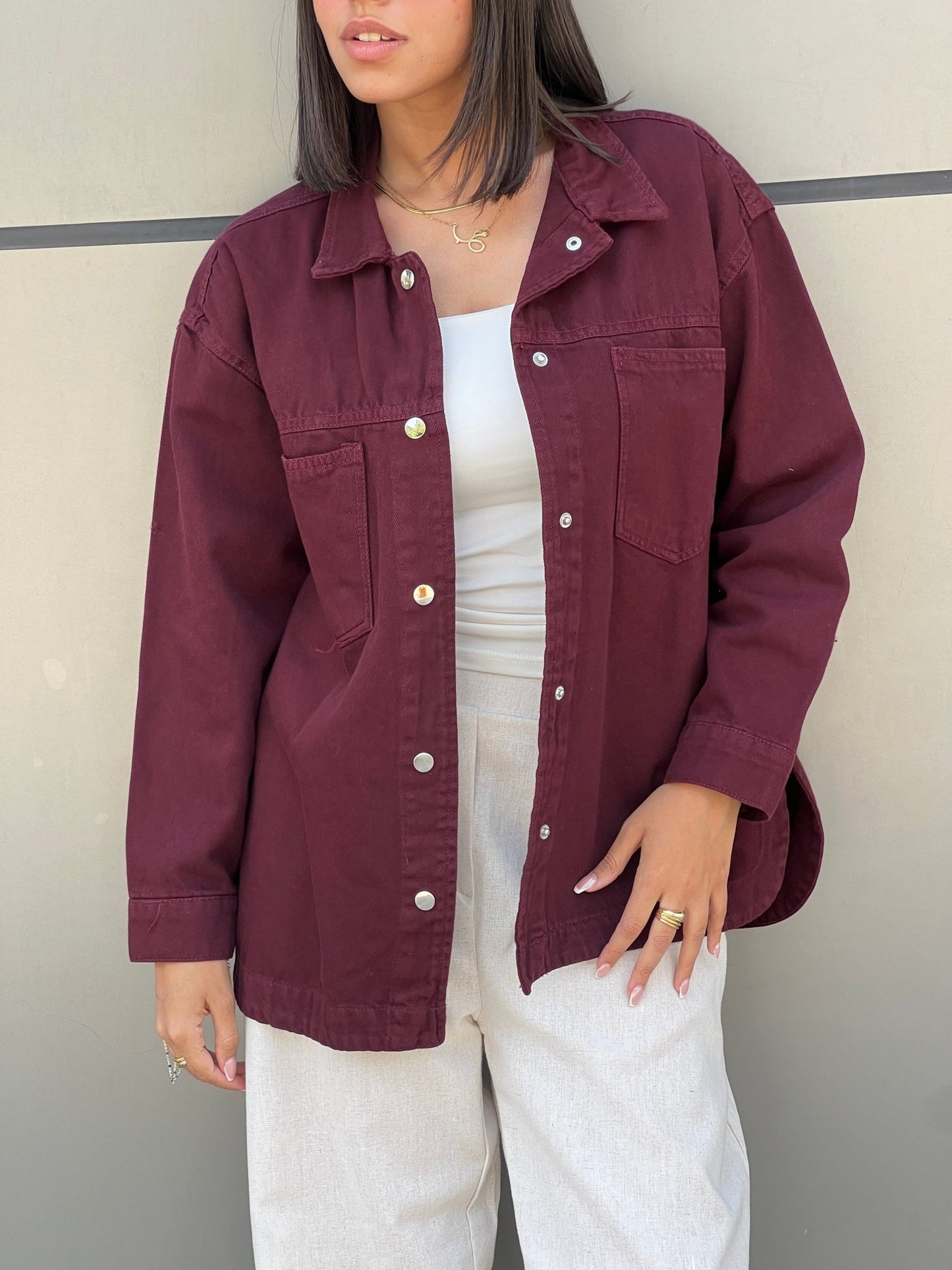 Denim Burgundy Shirt - CIVA