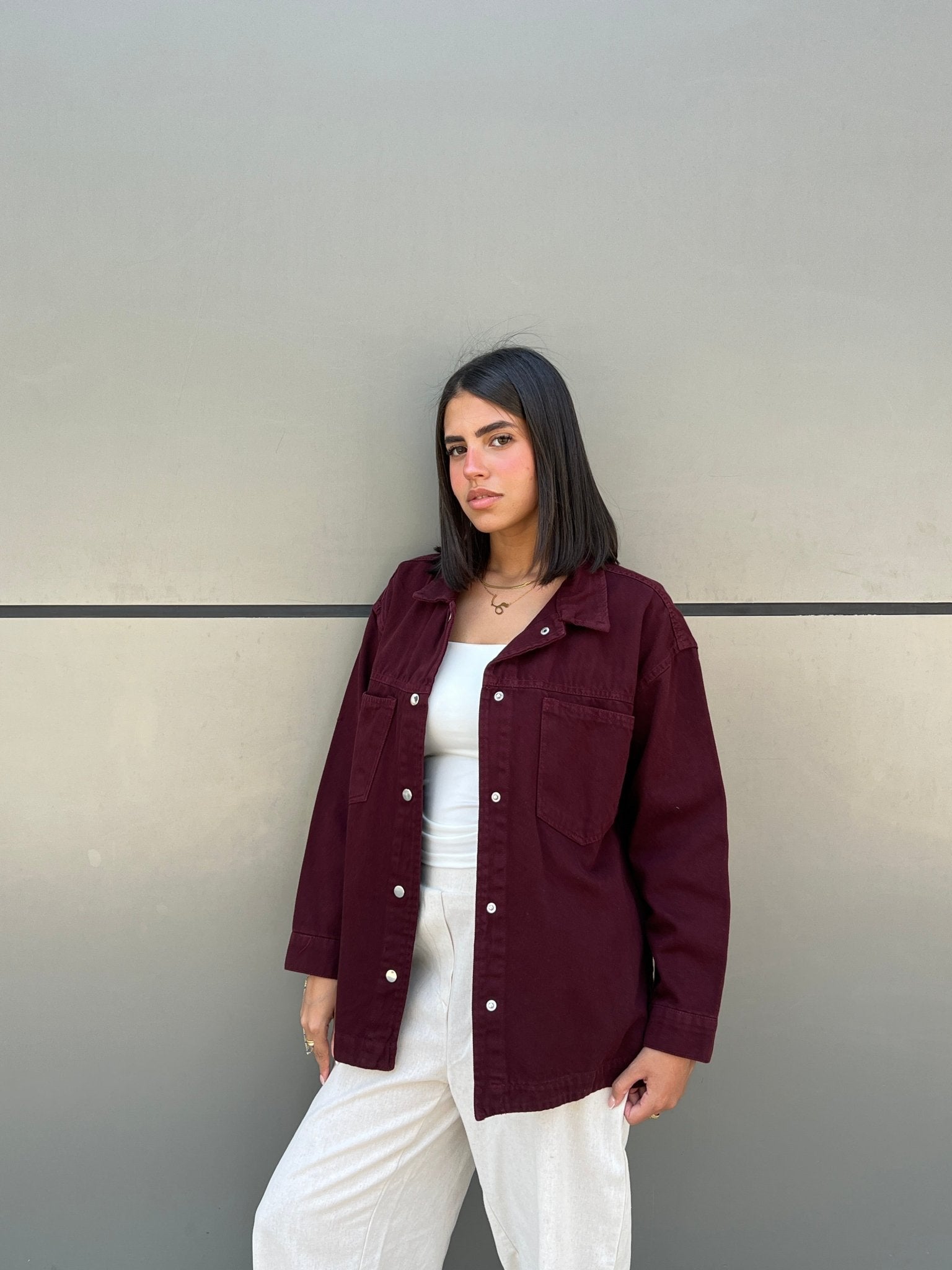 Denim Burgundy Shirt - CIVA