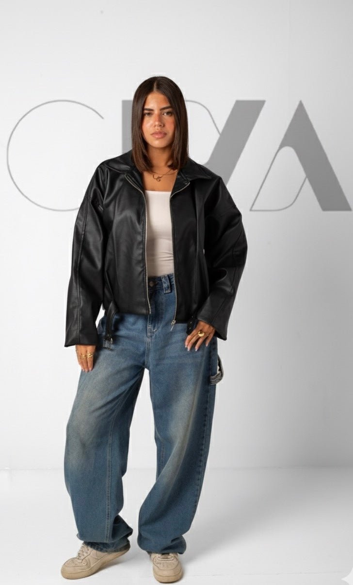 Slim Zipper Coat Black - CIVA