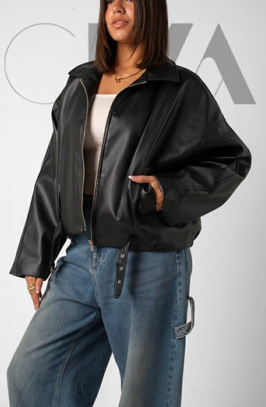 Slim Zipper Coat Black - CIVA