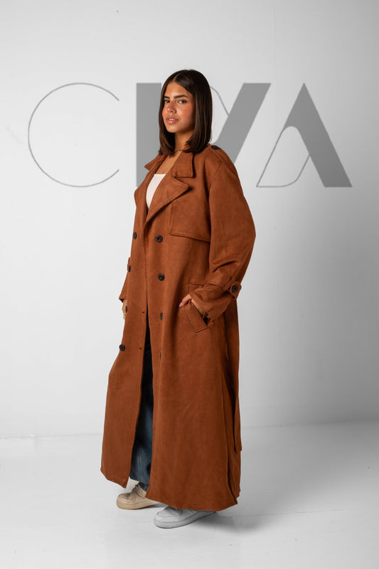 Tailored Suede trench _ Brown - CIVA