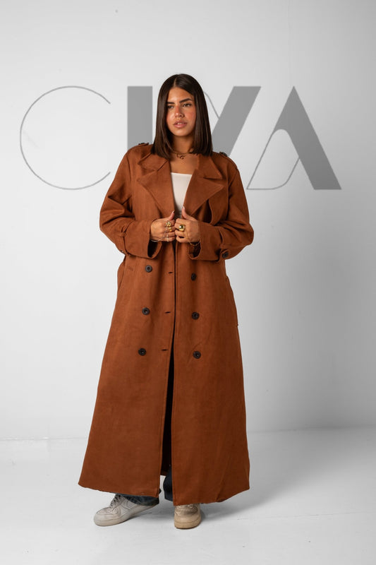 Tailored Suede trench _ Brown - CIVA
