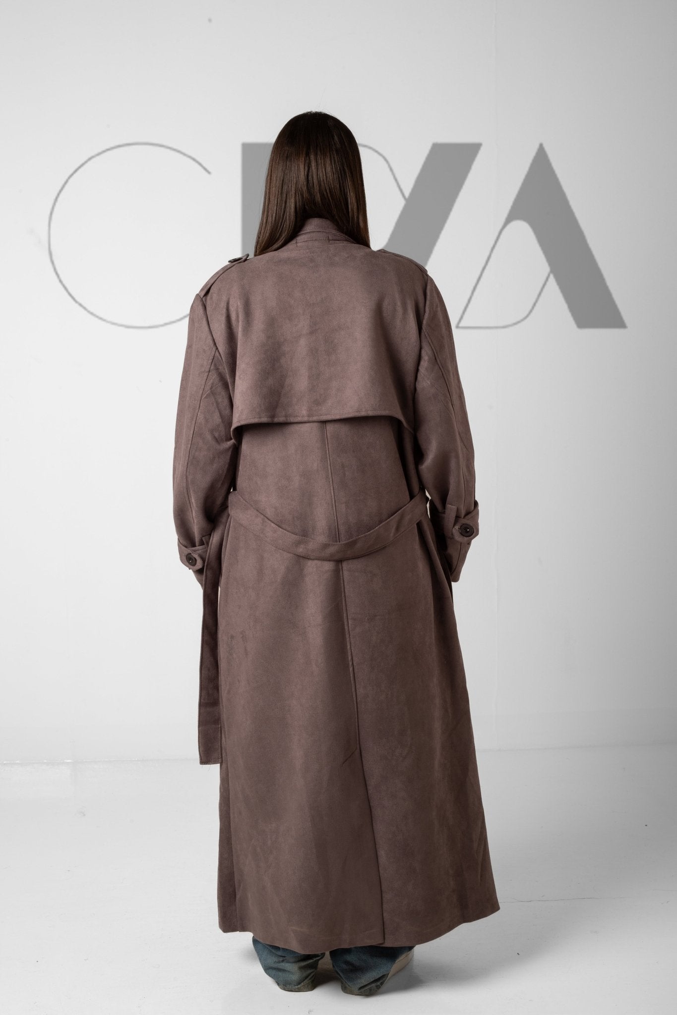 Tailored Suede trench _ Gray - CIVA