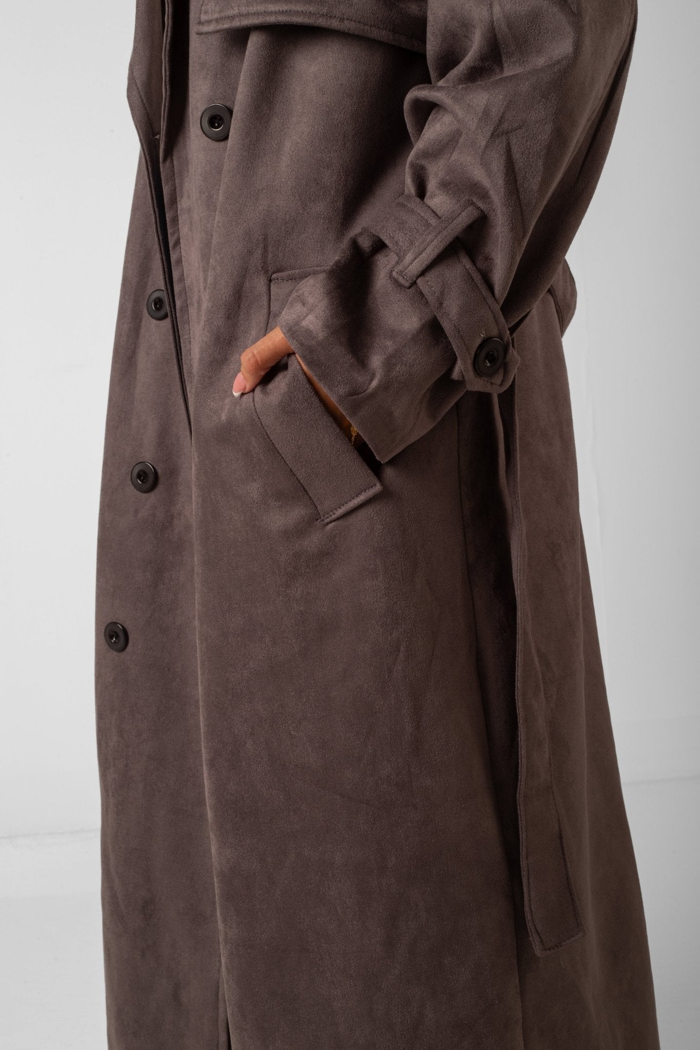 Tailored Suede trench _ Gray - CIVA