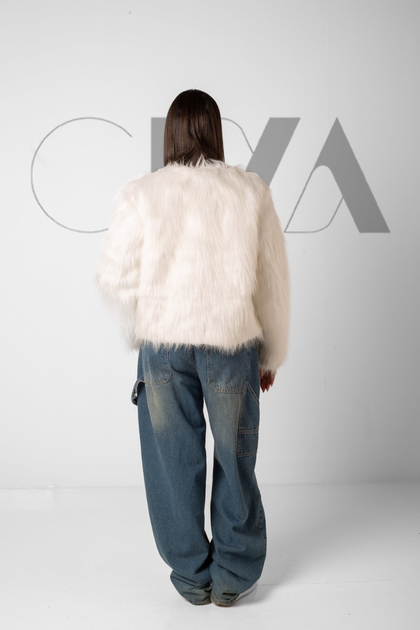 White Fluffy Jacket - CIVA