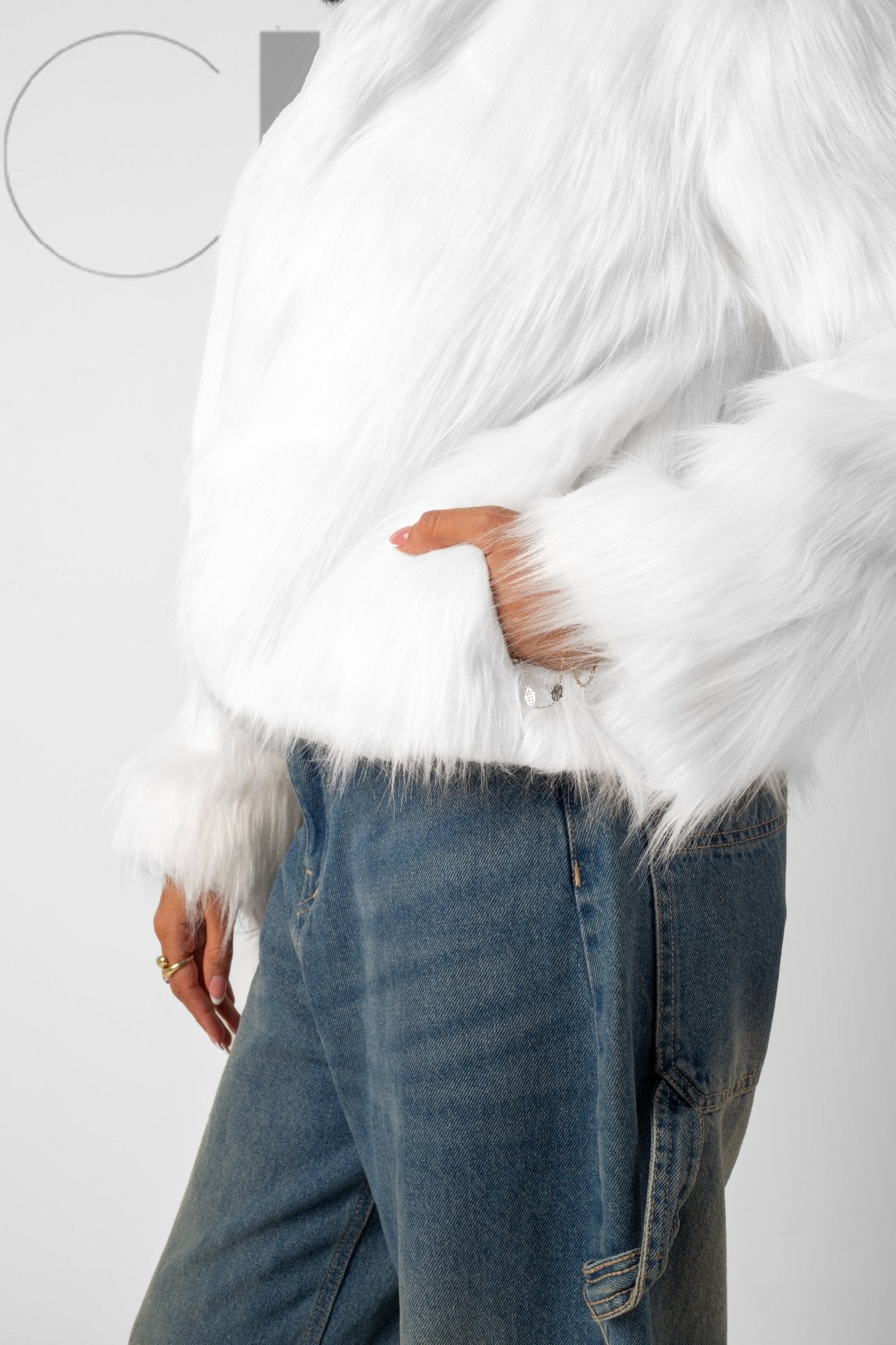 White Fluffy Jacket - CIVA